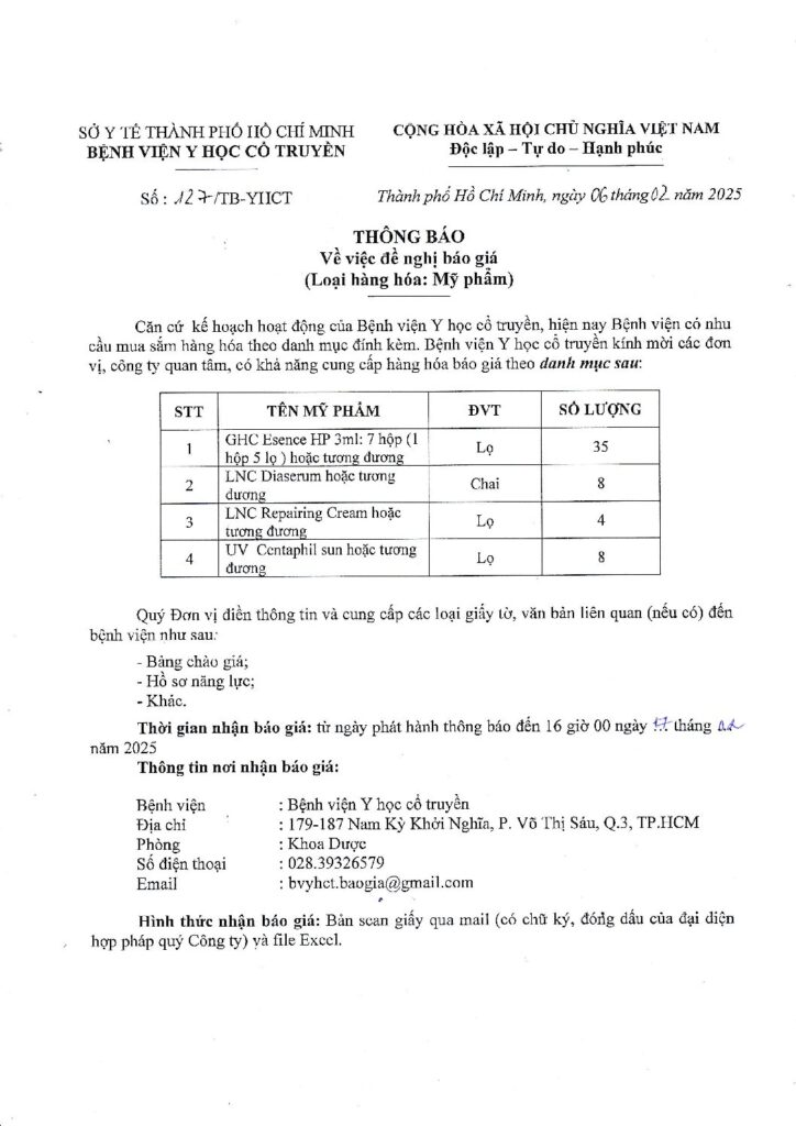 127 TB YHCT Ngay 06 02 2025 Thong bao gia My pham pdf