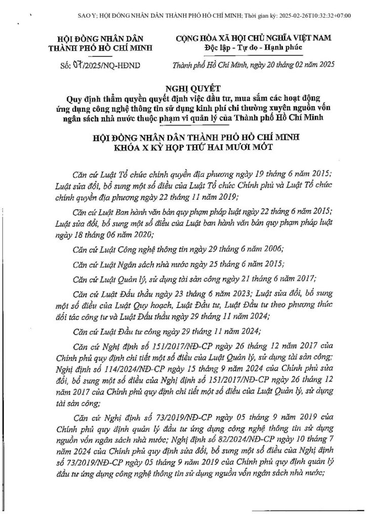 07.2025 NQ ve quy dinh tham quyen quyet dinh mua sam cac hoat dong ung dung CNTT nguon von ngan sach.signed pdf