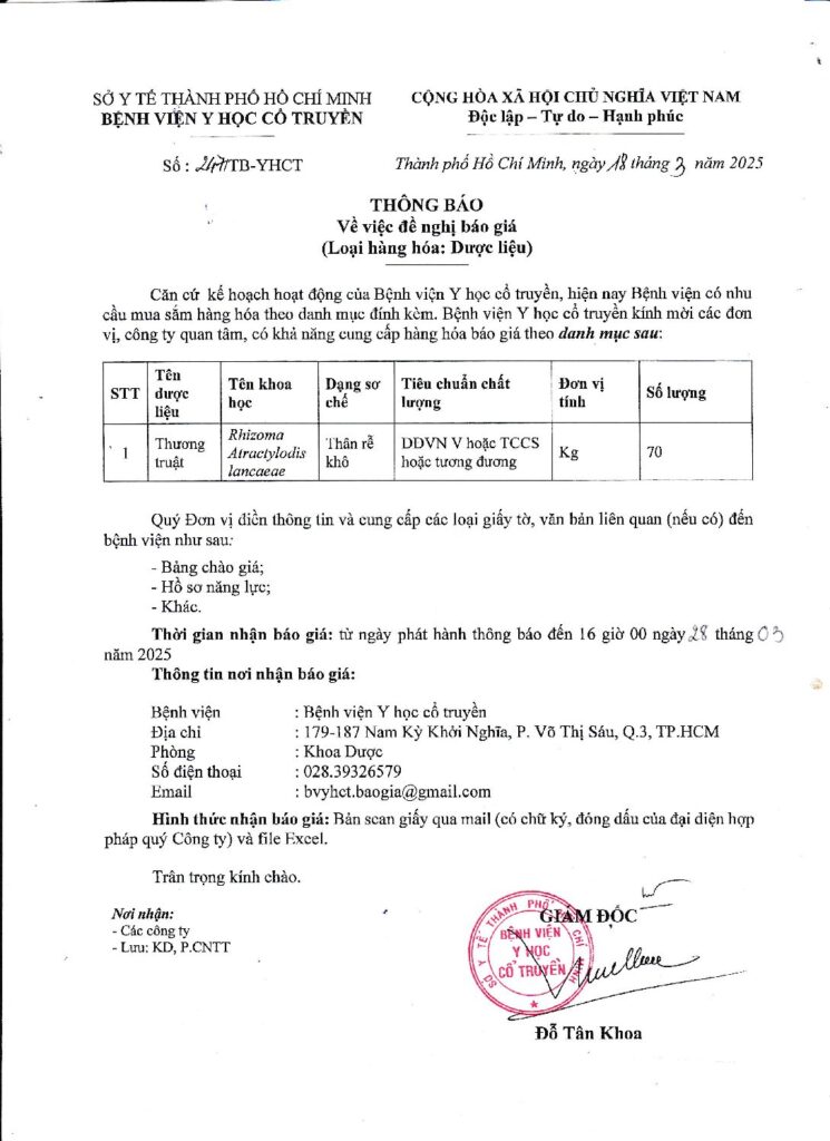 247 TB YHCT ngay 18 03 2025 Bao gia Thuong truat pdf