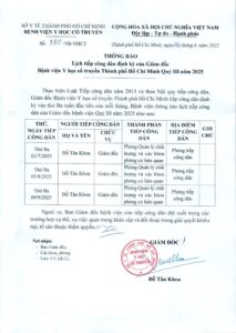 580 TB YHCT 04.6.2025 THONG BAO LICH TIEP CONG DAN DINH KY CUA GD BV YHCT TP.HCM QUY 3 NAM 2025 pdf