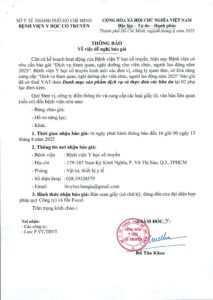 THONG BAO DE NGHI BAO GIA GOI THAU DV THAM QUAN NGHI DUONG CHO VC NLD NAM 2025 BVHCYT 02 06 2025 0001 pdf