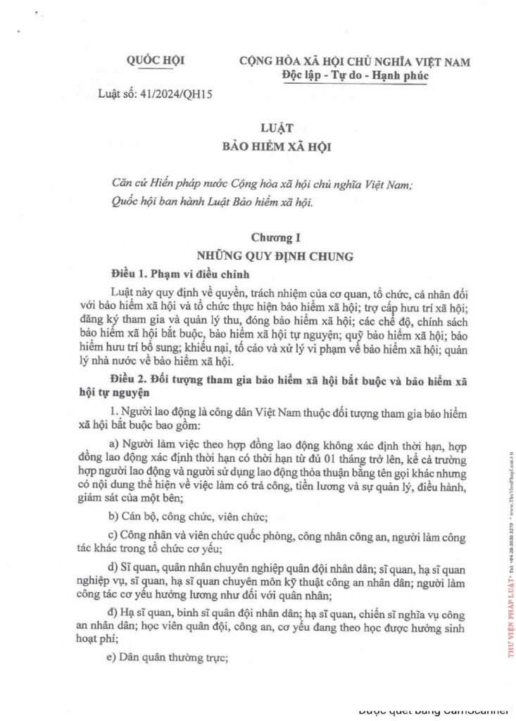 Luat BHXH 2024 pdf
