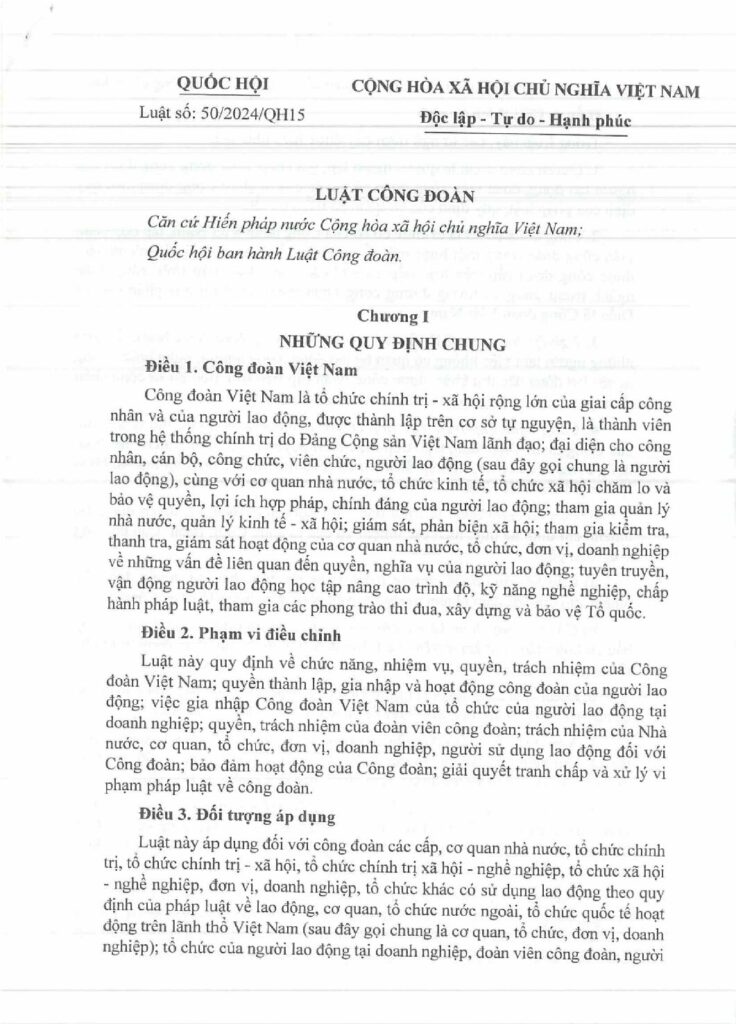 Luat Cong doan 2024 pdf